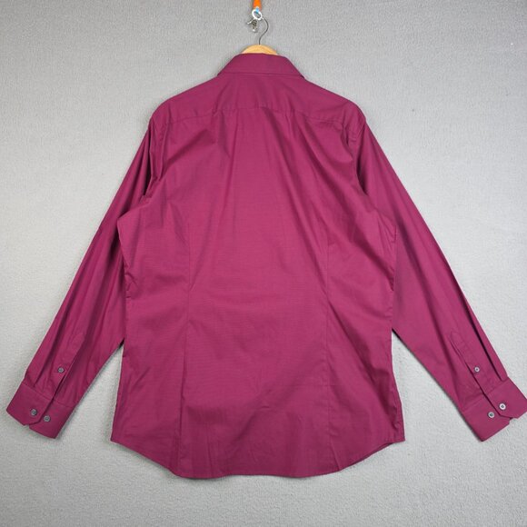 Banana Republic Shirt Mens Size Large Burgundy Stretch Slim Fit Button Down NWT - Picture 5 of 12